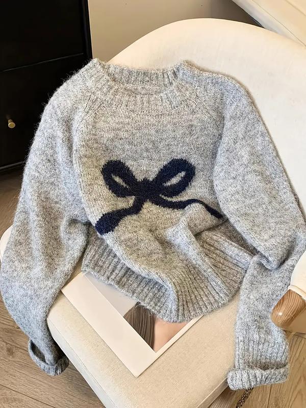 GRACIE™ - Elegant Bow Knit Sweater for Fall & Winter Fashion