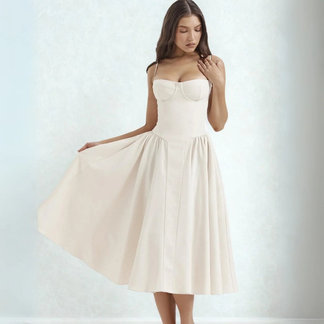 TRENTA™ - Chic Spaghetti Strap Bodycon Midi Dress