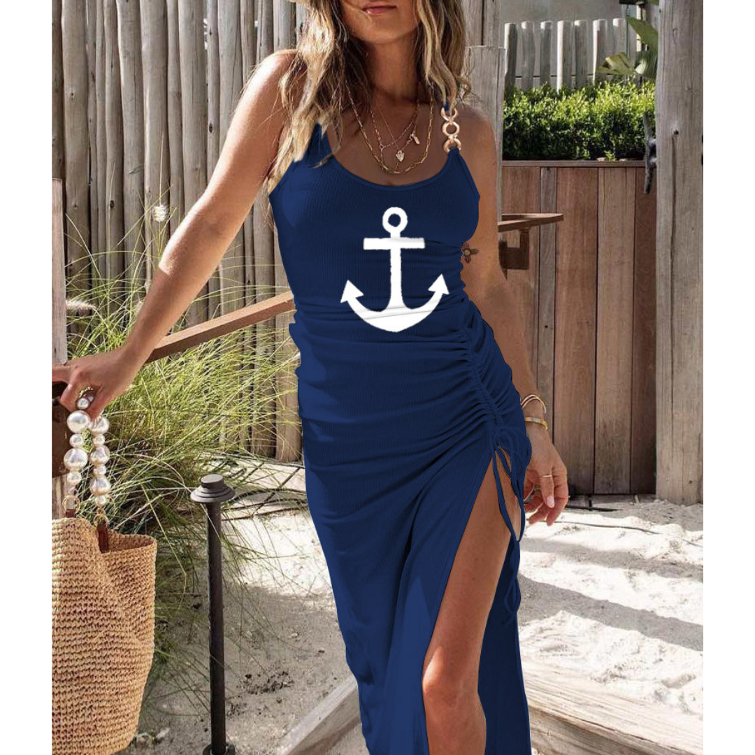 EVELYNA™ - Chic Ribbed Slit Bodycon Dress