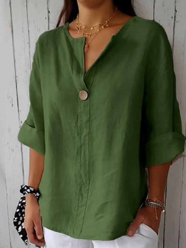 NAYLA™ - Casual V-Neck Blouse