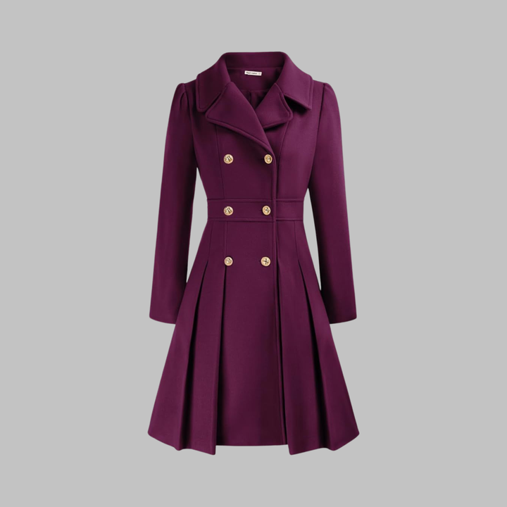 DAMI™ - Classy Double Button Long Sleeve Coat