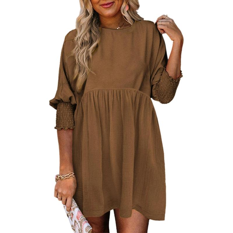MIRASOL™ – Casual Crew Neck Loose Fit Mini Dress
