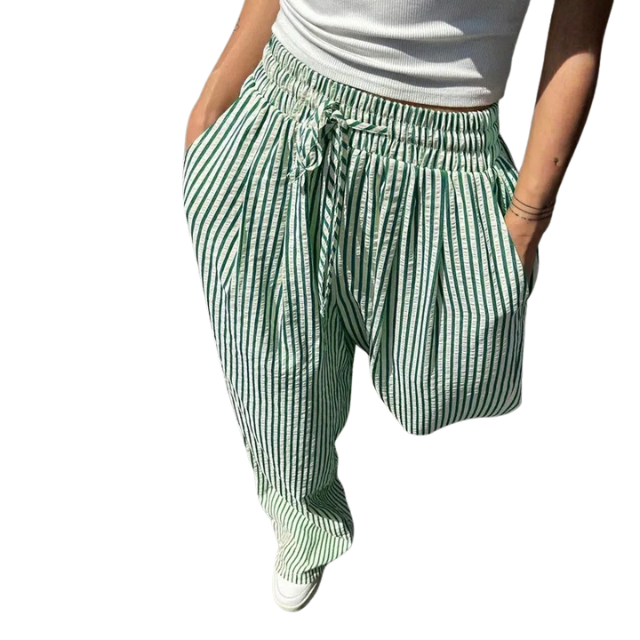 BELINDA™ – Classic Striped Print Summer Trousers