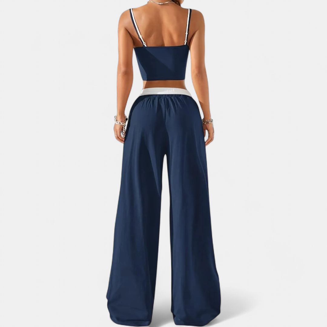 ZEPHINE™ – Relaxed Colorblock Cami Wide Leg Set