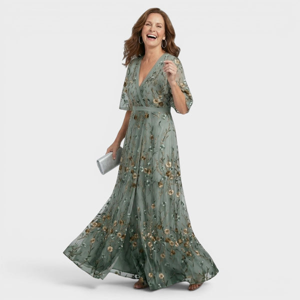 Daniela | Elegant Halter Maxi Dress