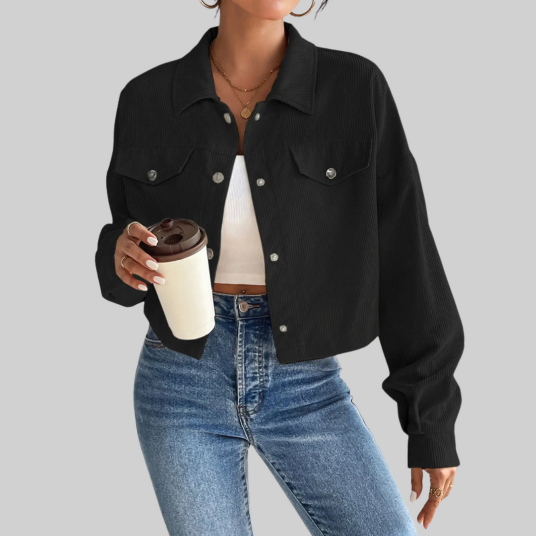 ESTRELLA™ – Classic Collared Button-Front Jacket
