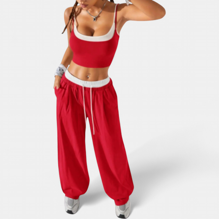 ZEPHINE™ – Relaxed Colorblock Cami Wide Leg Set