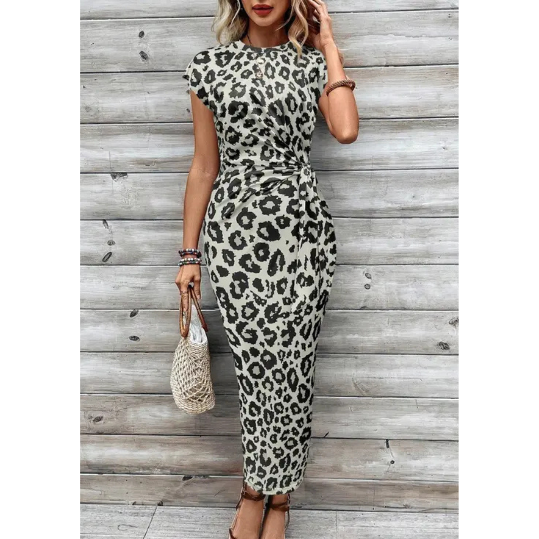 FELICIATI™ – Chic Bodycon Dress with Crew Neck Flutter Sleeves
