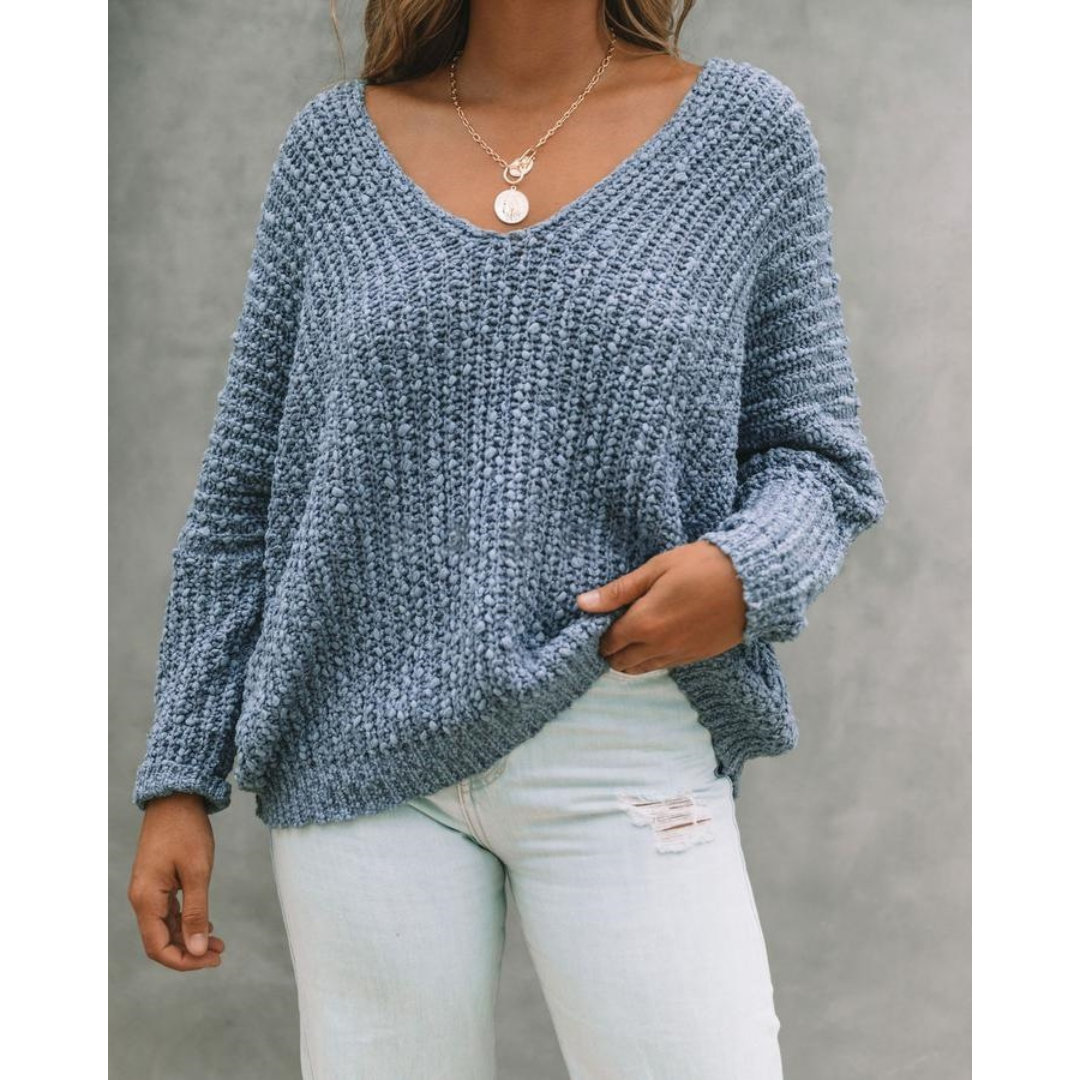 SOLEDAD™ – Comfy Drop Shoulder Long Sleeve Sweater