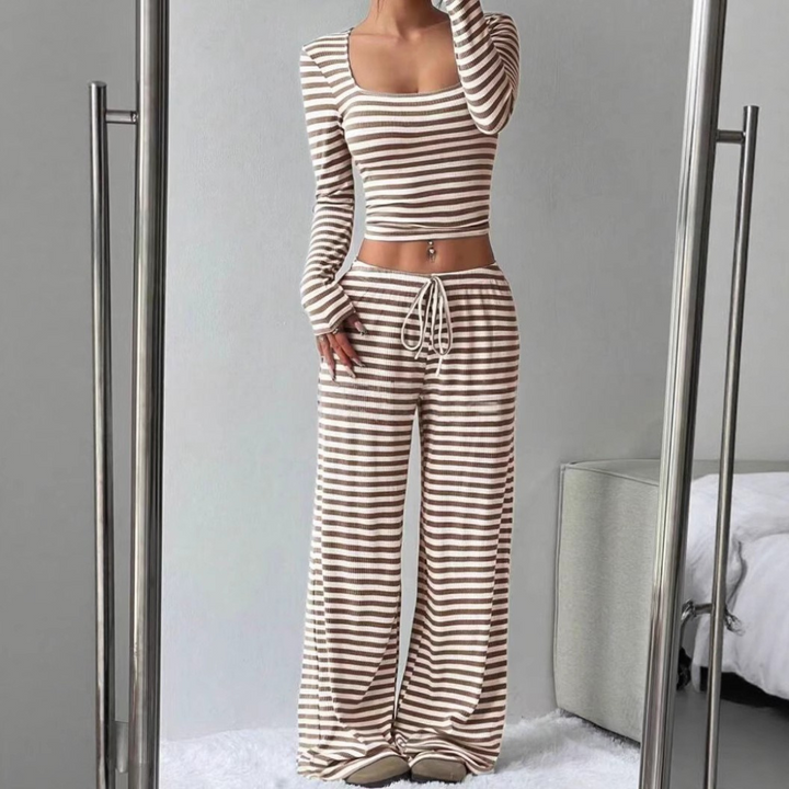LORNA™ – Relaxed  Fit Crop Top and Pant Lounge Co-ord