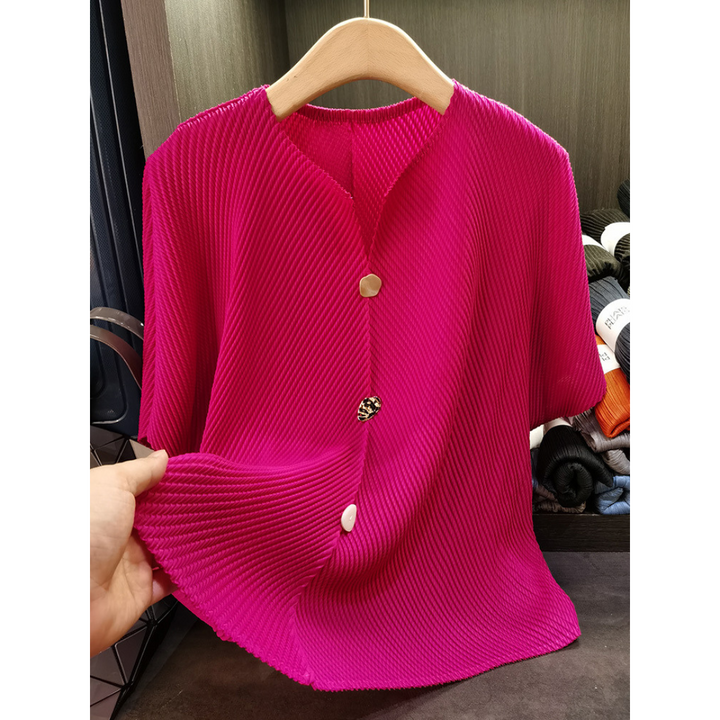 SAVARA™ – Lightweight Round Neck Cardigan Top