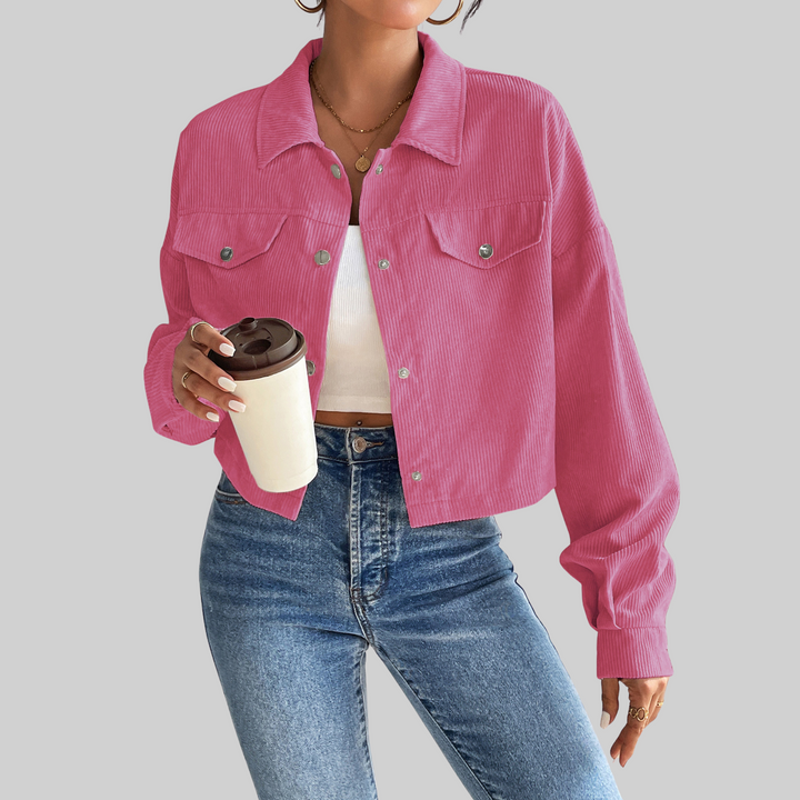 ESTRELLA™ – Classic Collared Button-Front Jacket