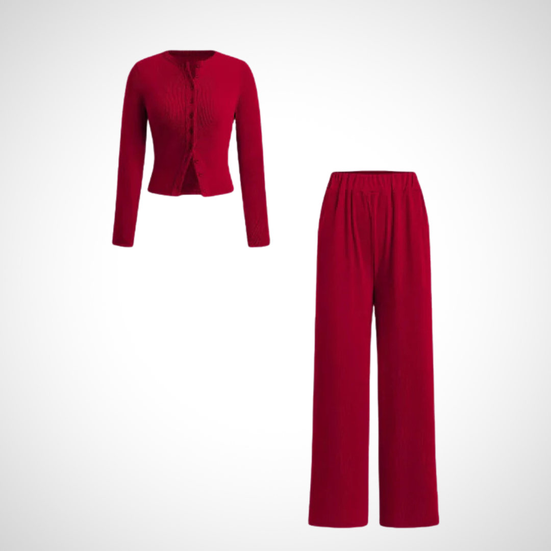 HAYLEY™ - Chic Two-Piece Button Set