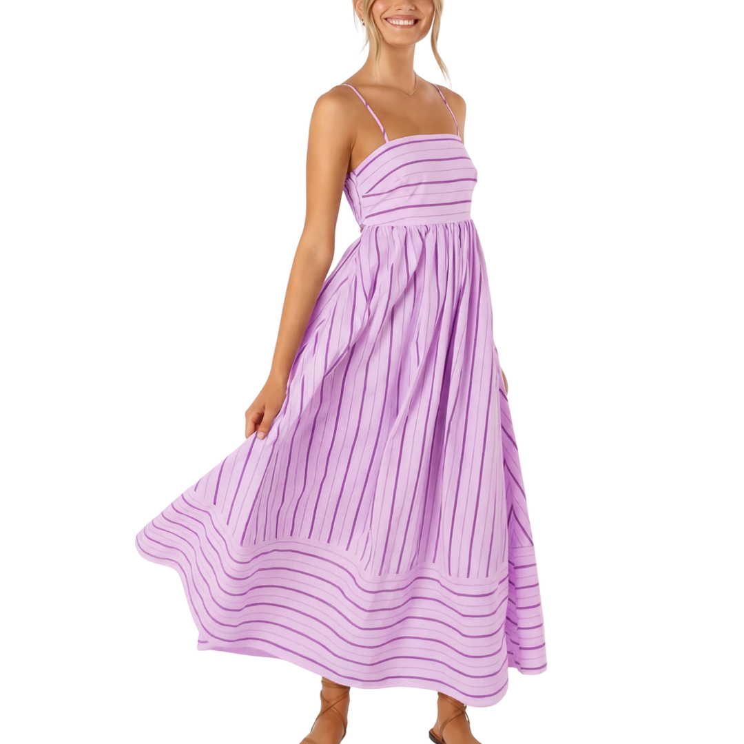 TAYLA™ – Casual Striped Cami Maxi Dress