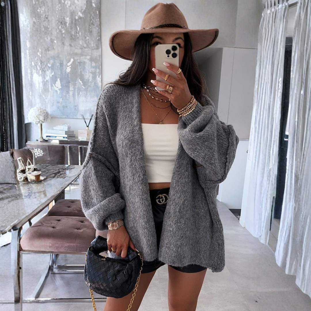 LETTIE™ - Classic Button-Down Long Sleeve Cardigan