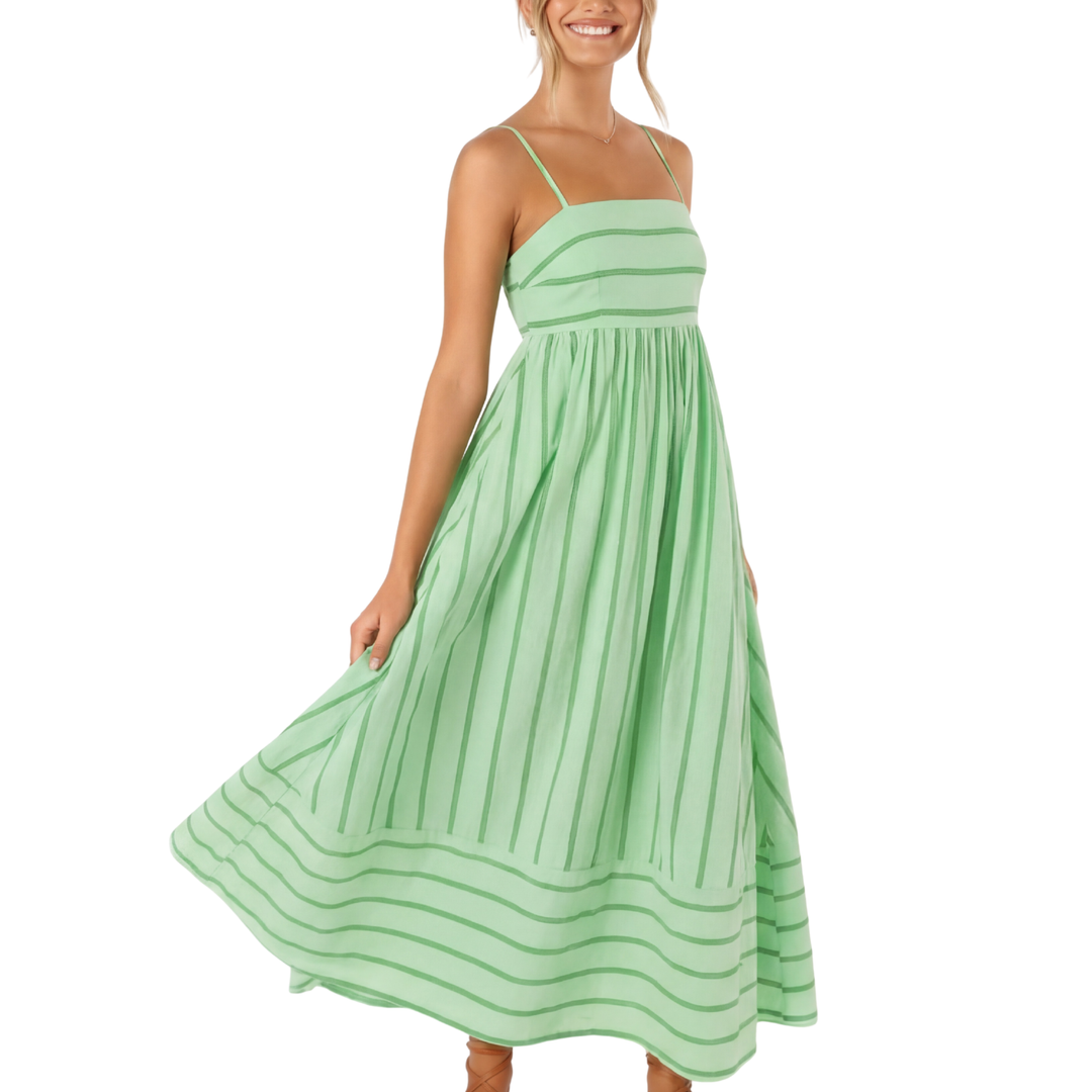 TAYLA™ – Casual Striped Cami Maxi Dress