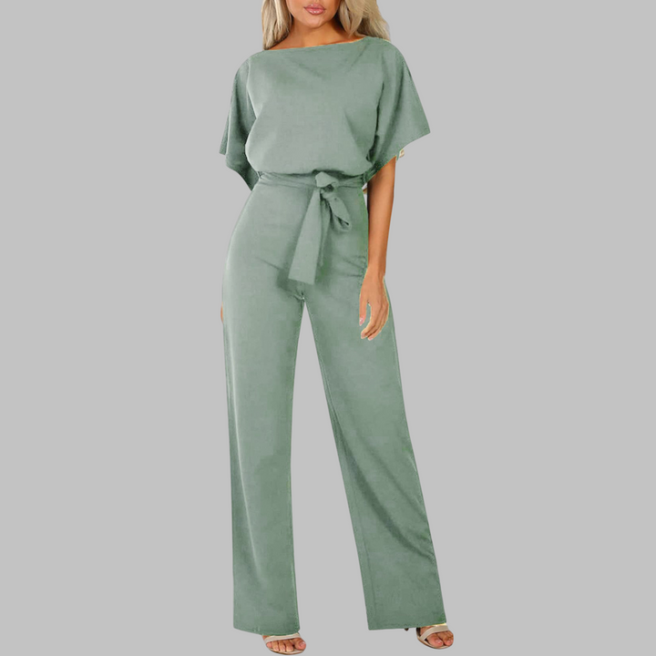 SITA™ - Casual Tie Front Batwing Sleeve Jumpsuit