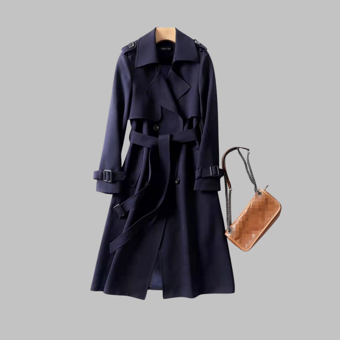TIA™ - Elegant Knee-Length Loose Fit Coat