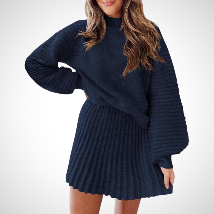 LOUISA™ - Elegant Ribbed Knit Two-Piece Fall Outfit