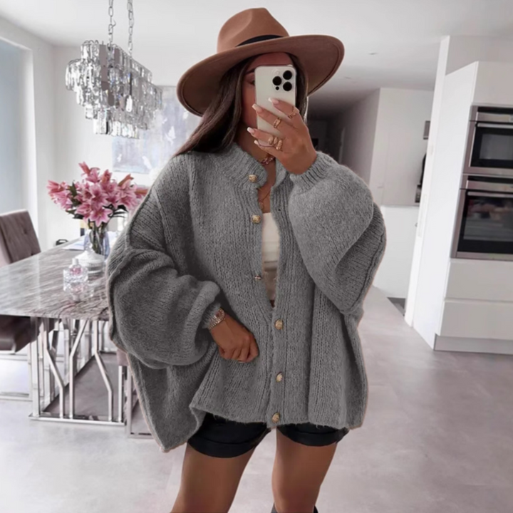 LETTIE™ - Classic Button-Down Long Sleeve Cardigan