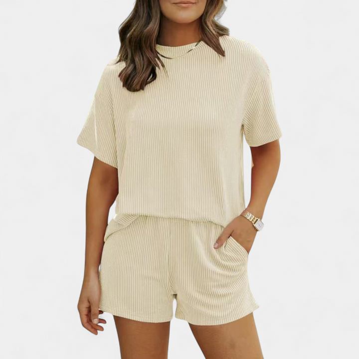 LACEY™ – Ribbed Casual Summer Two Piece Set