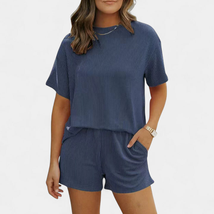 LACEY™ – Ribbed Casual Summer Two Piece Set