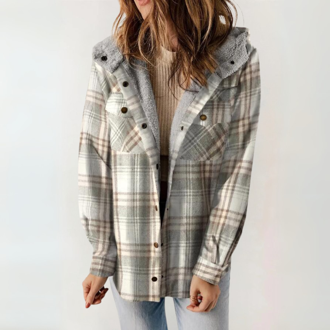 PERESA™ - Casual Long Sleeve Button Front Hooded Coat