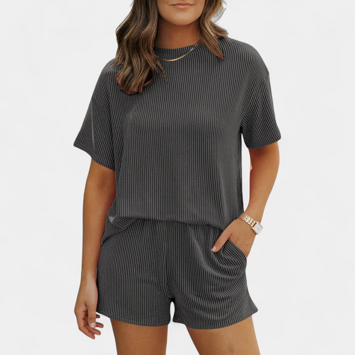 LACEY™ – Ribbed Casual Summer Two Piece Set