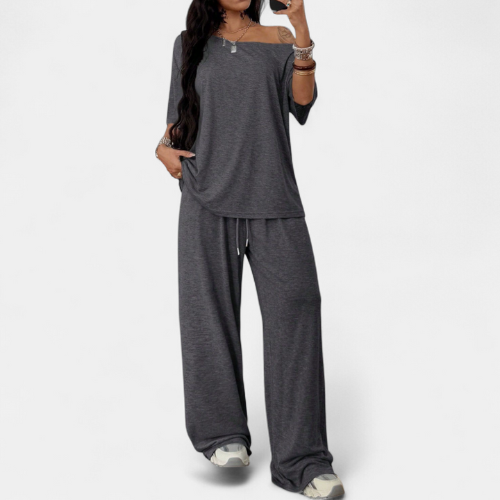 DEXT™ – Relaxed Wide-Leg Athleisure Two-Piece Set