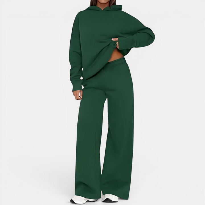 FREJA™ – Cozy Fleece-Lined Hoodie Tracksuit Set
