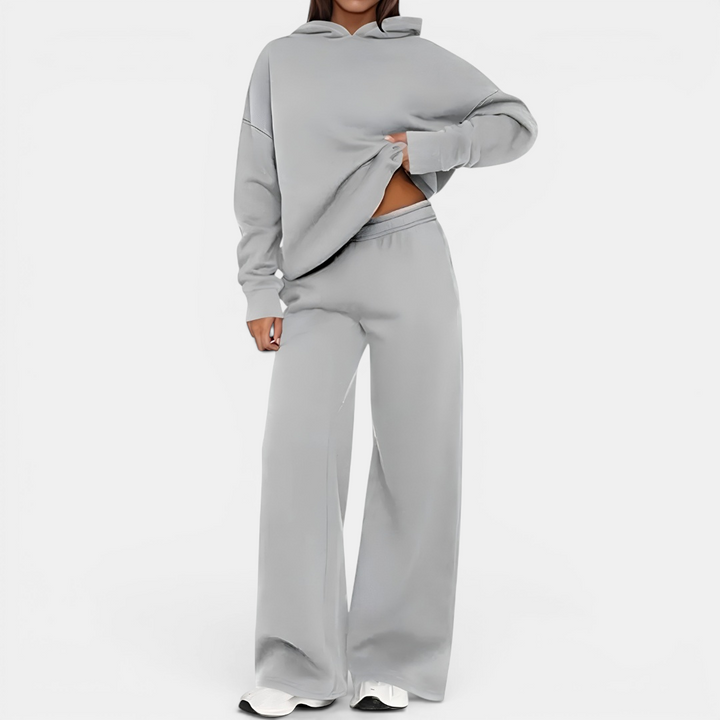 FREJA™ – Cozy Fleece-Lined Hoodie Tracksuit Set