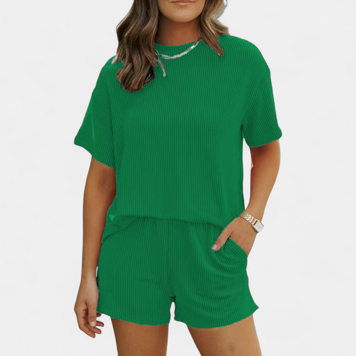 LACEY™ – Ribbed Casual Summer Two Piece Set