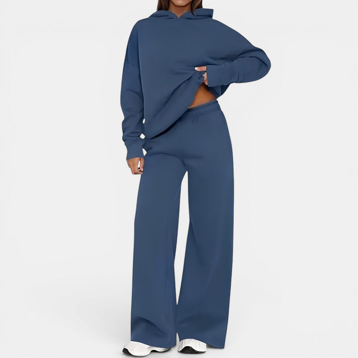 FREJA™ – Cozy Fleece-Lined Hoodie Tracksuit Set