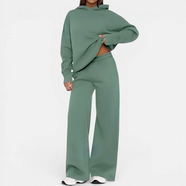 FREJA™ – Cozy Fleece-Lined Hoodie Tracksuit Set