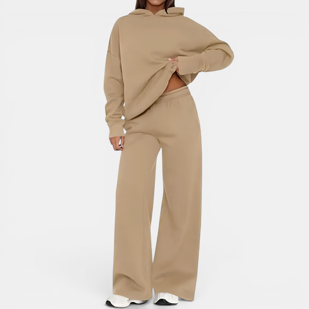 FREJA™ – Cozy Fleece-Lined Hoodie Tracksuit Set