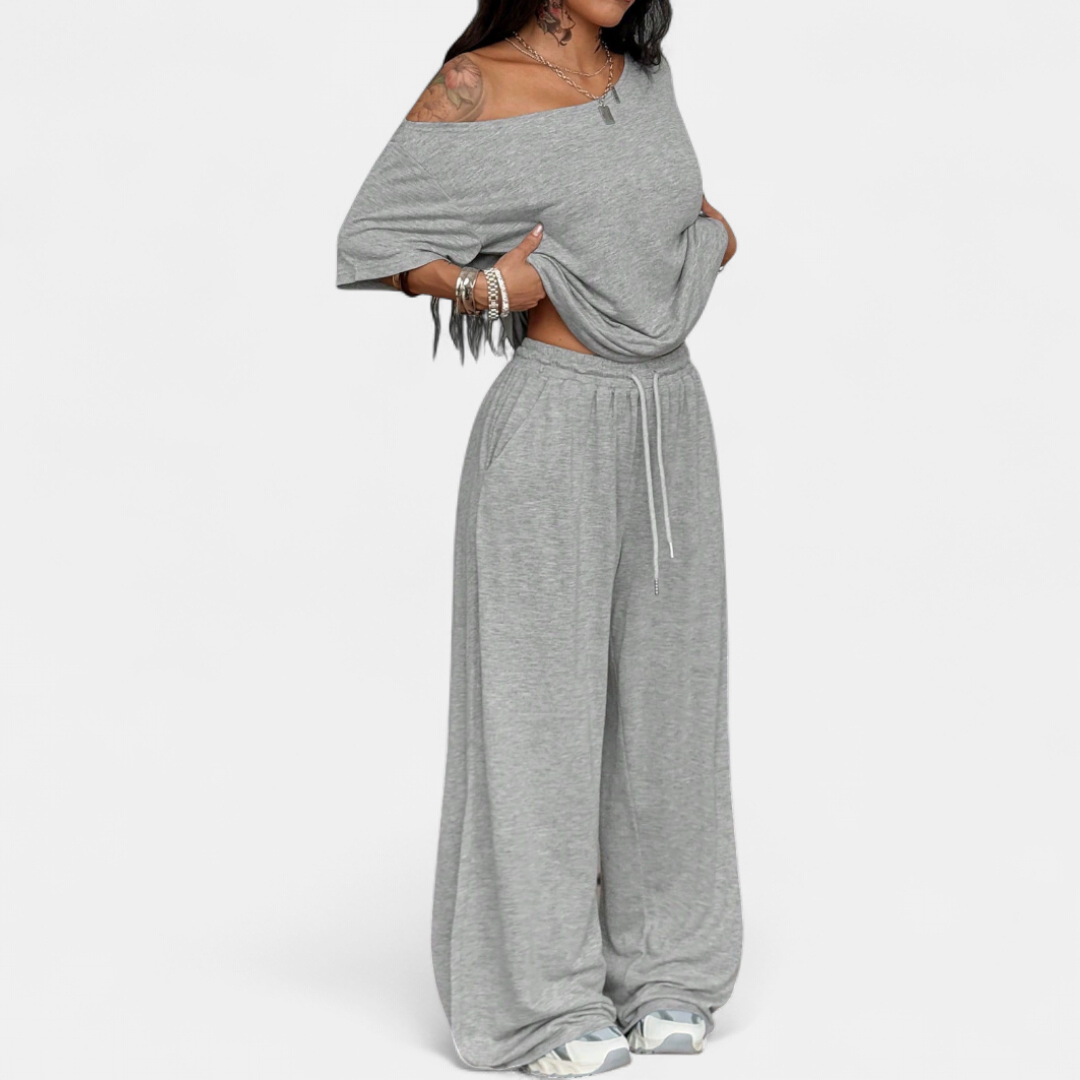 DEXT™ – Relaxed Wide-Leg Athleisure Two-Piece Set