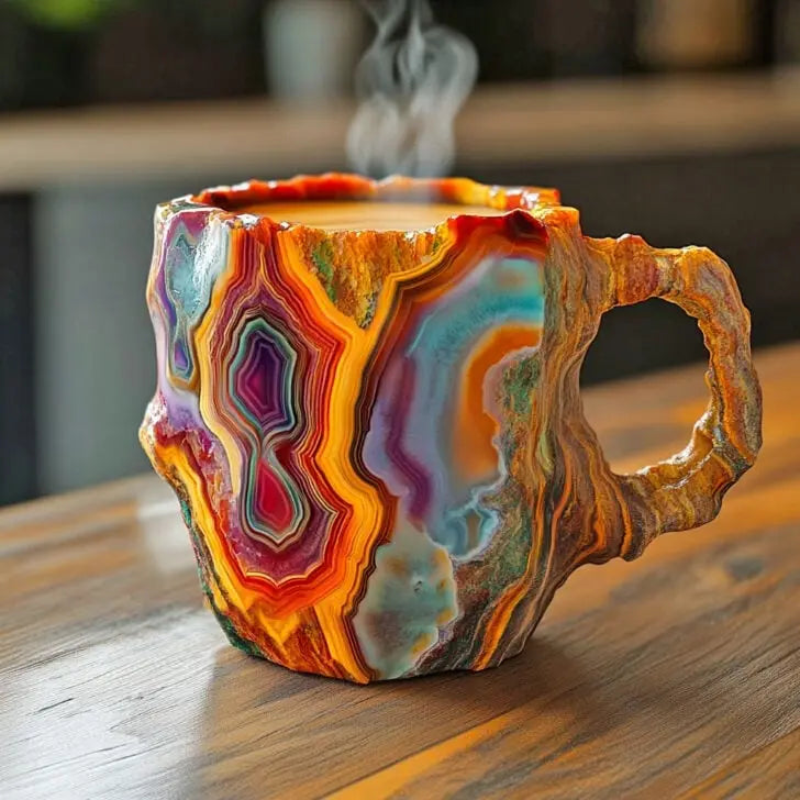 Tasses en cristal minéral pour café
