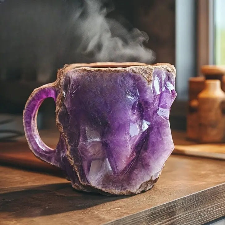 Tasses en cristal minéral pour café
