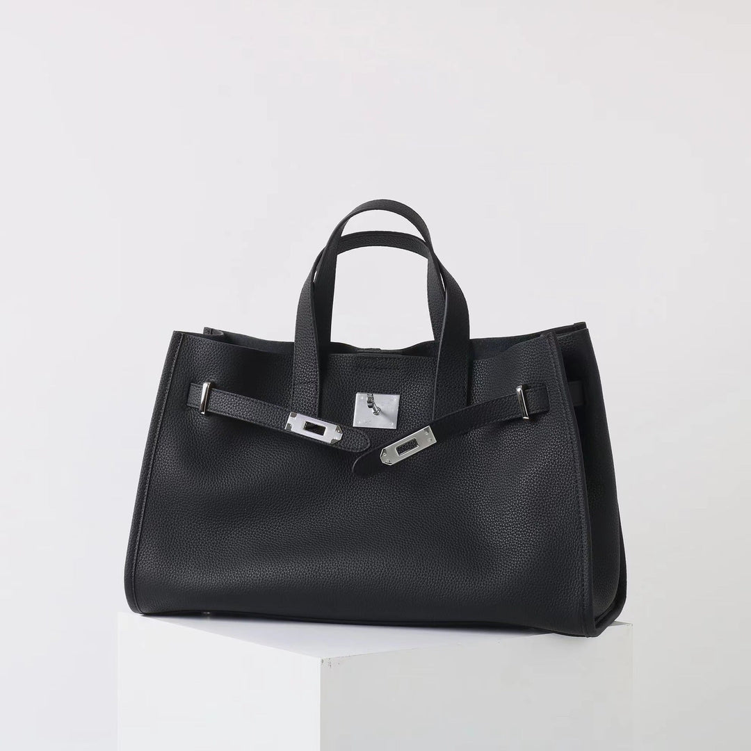 BEVERLEY™ - Large Capacity Genuine Cowhide Leather Tote Bag for Work & Travel