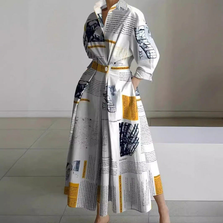 SOFER™ - Elegant Front Wrap Collared Maxi Dress
