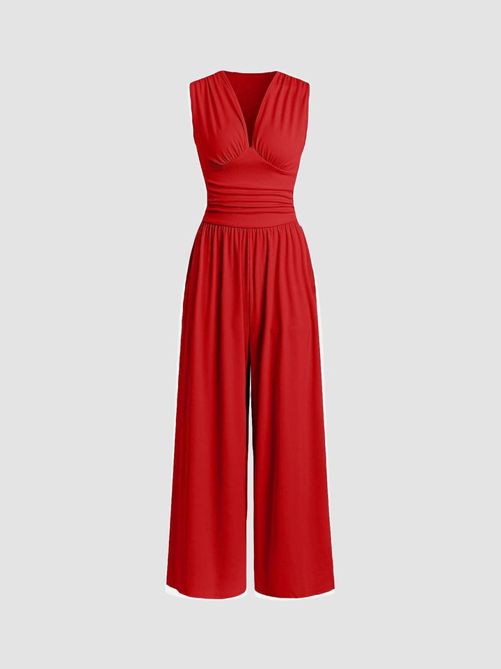 CHARITY – Chic Sleeveless Wide-Leg Jumpsuit
