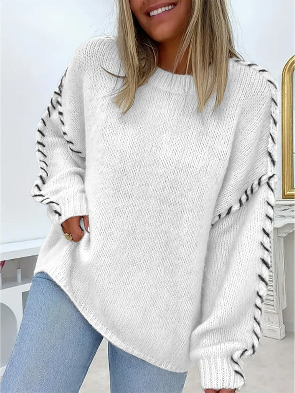 KALIYAH™ - Casual Round Neck Long Sleeve Sweater
