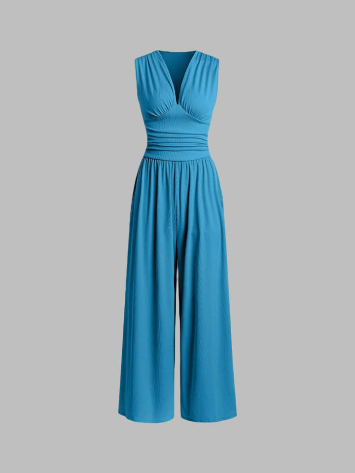 CHARITY – Chic Sleeveless Wide-Leg Jumpsuit