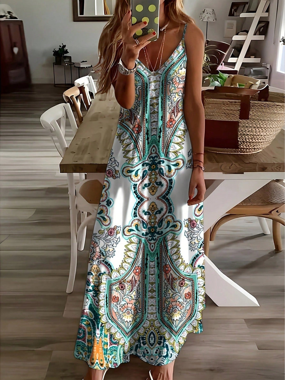 PUGAR™ - Chic Summer Sleeveless Strap Maxi Dress