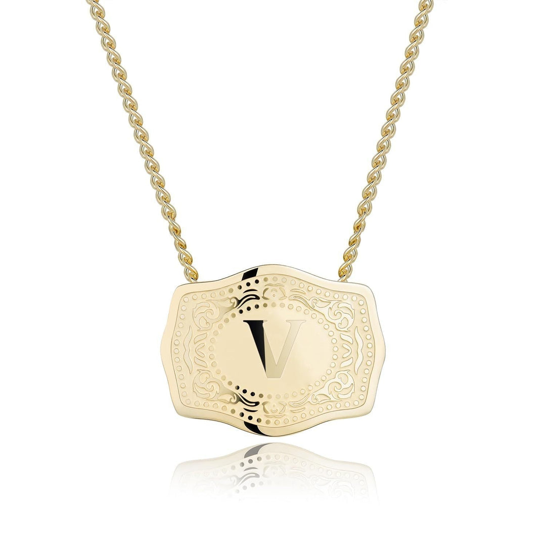 CINDY™ - Sleek Initial Letter Pendant Necklace
