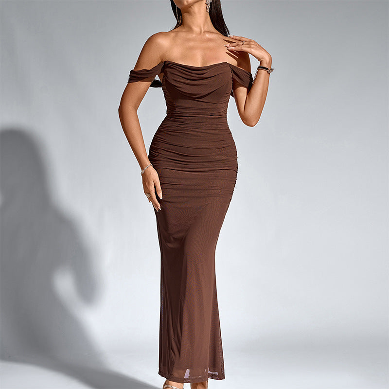 VALENTINI™ – Chic Off-Shoulder Ruched Mermaid Evening Dress