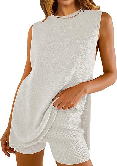 SAVINA™ – Sleeveless Lounge Pullover & Shorts Duo