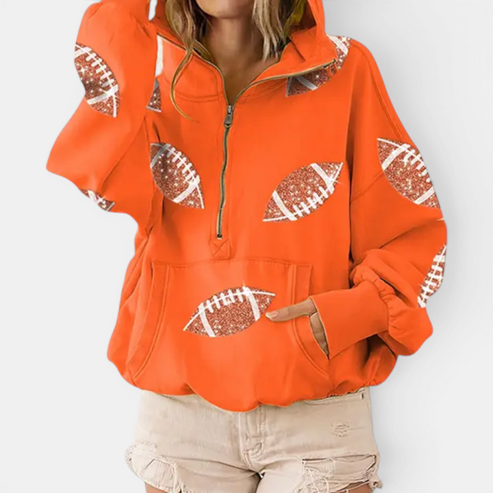 RYANN™ – Game Day Football Print Hoodie
