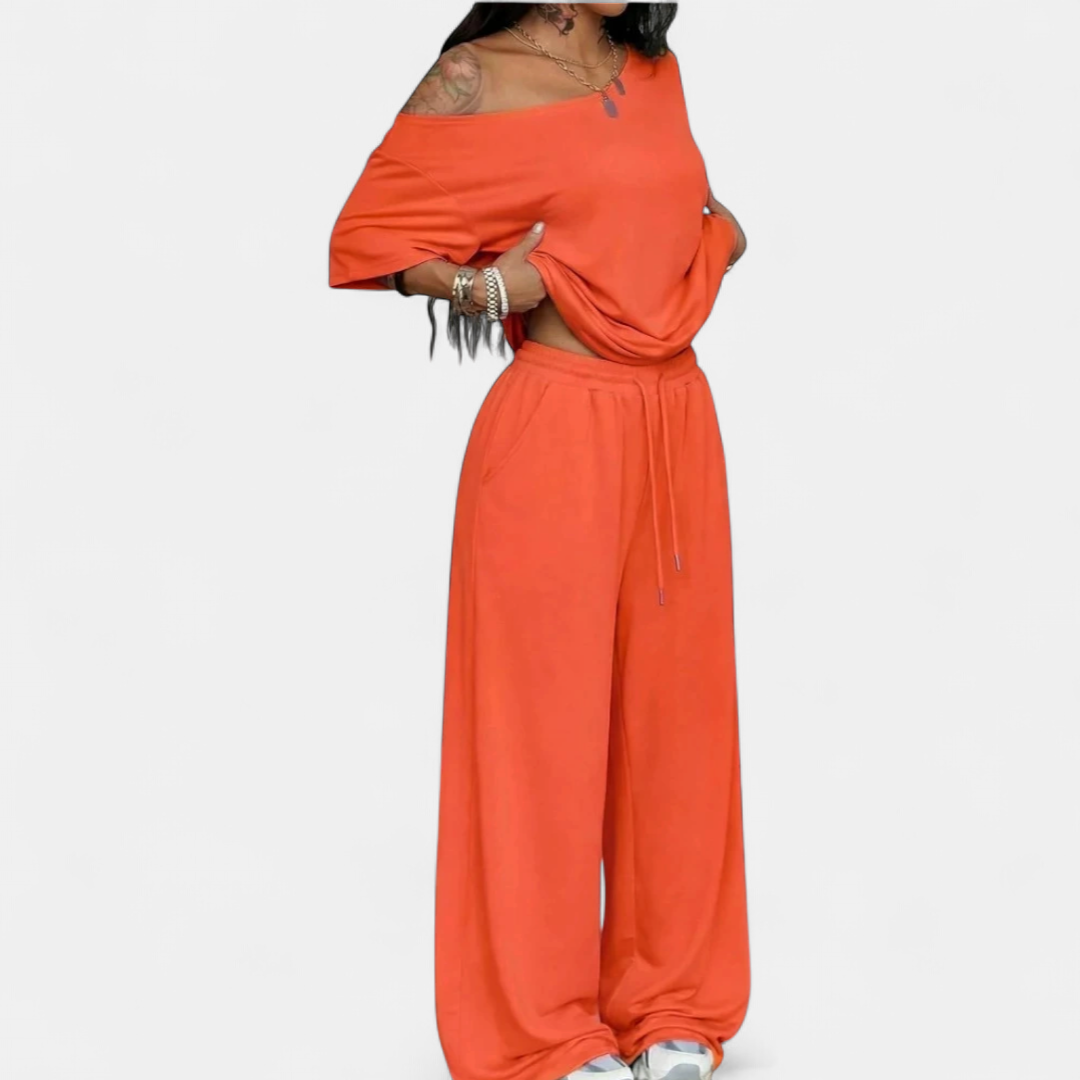 DEXT™ – Relaxed Wide-Leg Athleisure Two-Piece Set