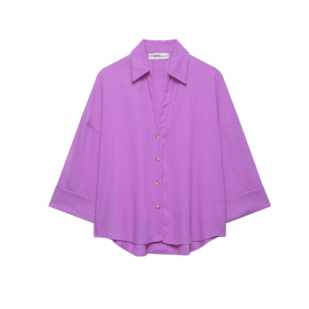 TANSY™ – Breezy Wide-Sleeve Candy Shirt